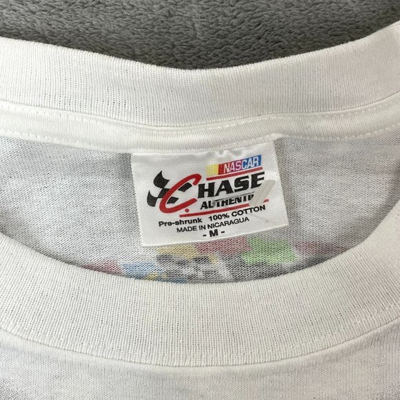 NWOT Y2K '08 NASCAR Chase Authentics All Over Print Daytona Racing T-Shirt M - Picture 6 of 8
